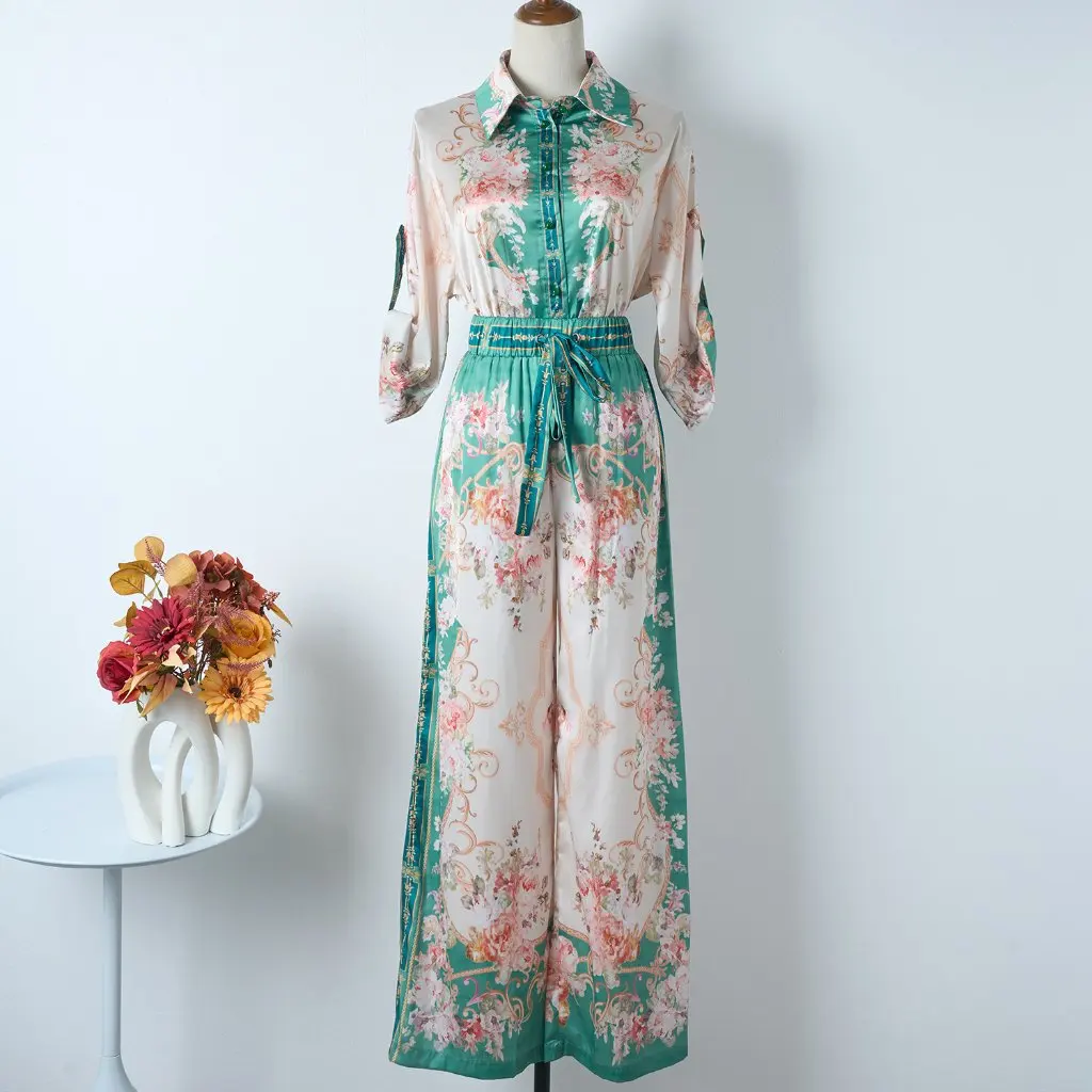 Женская винтажная рубашка с принтом и брюки, костюм-двойка, зеленый праздничный стиль, весна-лето, новая композиция
Женская винтажная рубашка с принтом и брюки, костюм-двойка, зеленый праздничный стиль, весна-лето, новая композиция