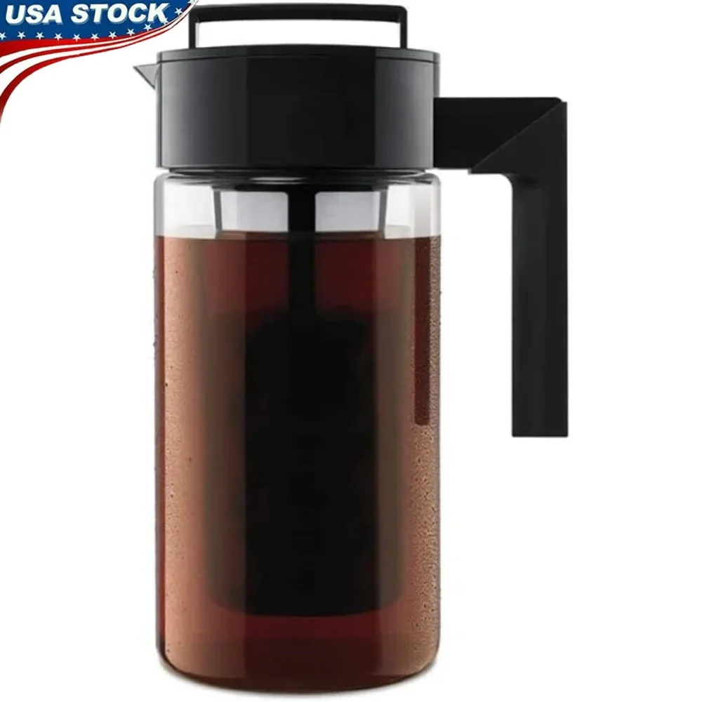 Tritan Cold Brew Coffee Maker Airtight Pitcher Leak-Free Lid BPA-Free Silicone Handle Dishwasher Safe 4 Servings Fine-Mesh
Tritan Cold Brew Coffee Maker Airtight Pitcher Leak-Free Lid BPA-Free Silicone Handle Dishwasher Safe 4 Servings Fine-Mesh