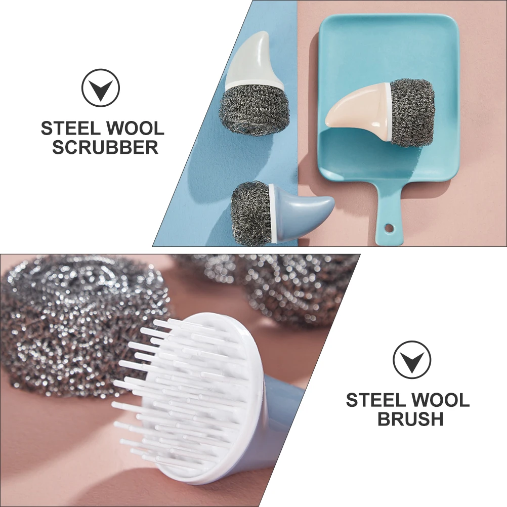 3pcs Stainless Steel Scrub Brush Abs Handle Dish Pot Brush For Kitchen Sink Steel Wool Scrubber Cleaning Ball Pans Stove Top
3pcs Stainless Steel Scrub Brush Abs Handle Dish Pot Brush For Kitchen Sink Steel Wool Scrubber Cleaning Ball Pans Stove Top