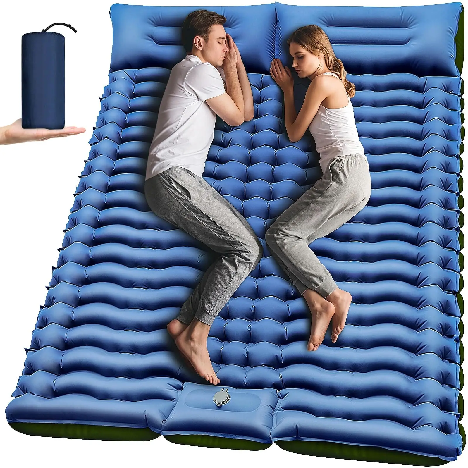 40D Nylon TPU Foldable Air Bed Mattress Inflatable Sleeping Mat Foot Pump Camping Double Self-Inflating Sleeping Pad
40D Nylon TPU Foldable Air Bed Mattress Inflatable Sleeping Mat Foot Pump Camping Double Self-Inflating Sleeping Pad