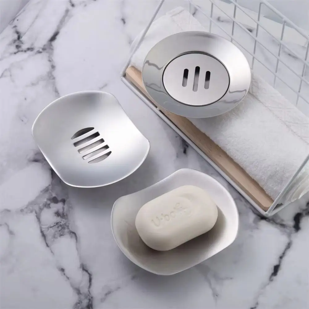 304 Stainless Steel Soap Dish Double Layer Shelf Hardware Soap Case Holder Flying Dish Countertop Soap Drain Holder Household
304 Stainless Steel Soap Dish Double Layer Shelf Hardware Soap Case Holder Flying Dish Countertop Soap Drain Holder Household