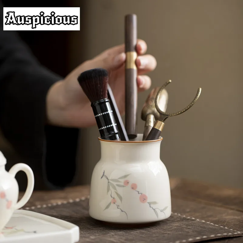 Hand Drawn Persimmon Pen Holder Underglaze Color Tea Six Gentlemen Elegant Tea Tool Set Teaware Utensils Teaset Decoration Gift
Hand Drawn Persimmon Pen Holder Underglaze Color Tea Six Gentlemen Elegant Tea Tool Set Teaware Utensils Teaset Decoration Gift
