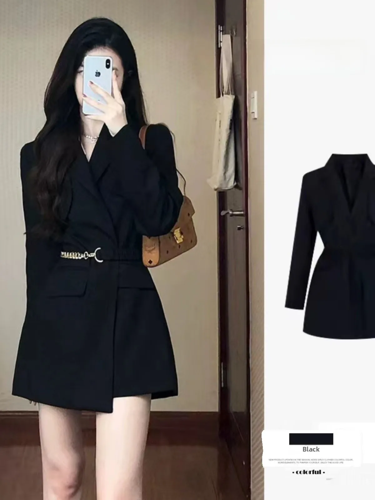 Ele Bla Suit Jaet Women's Spring 2025 New Sle Autumn Winter High Waist Slim Fit Set Street Sle Personali
Ele Bla Suit Jaet Women's Spring 2025 New Sle Autumn Winter High Waist Slim Fit Set Street Sle Personali