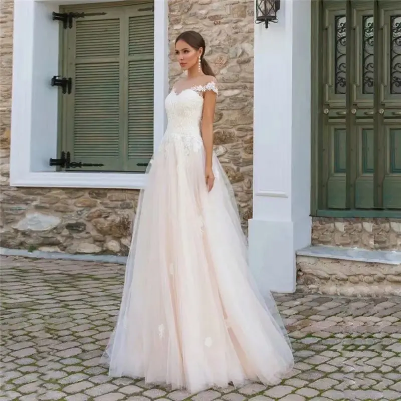 Sleeveless Cap Sleeve Elegant Wedding Dresses Rhinestone Backless lace up Bridal Ball Gown
Sleeveless Cap Sleeve Elegant Wedding Dresses Rhinestone Backless lace up Bridal Ball Gown