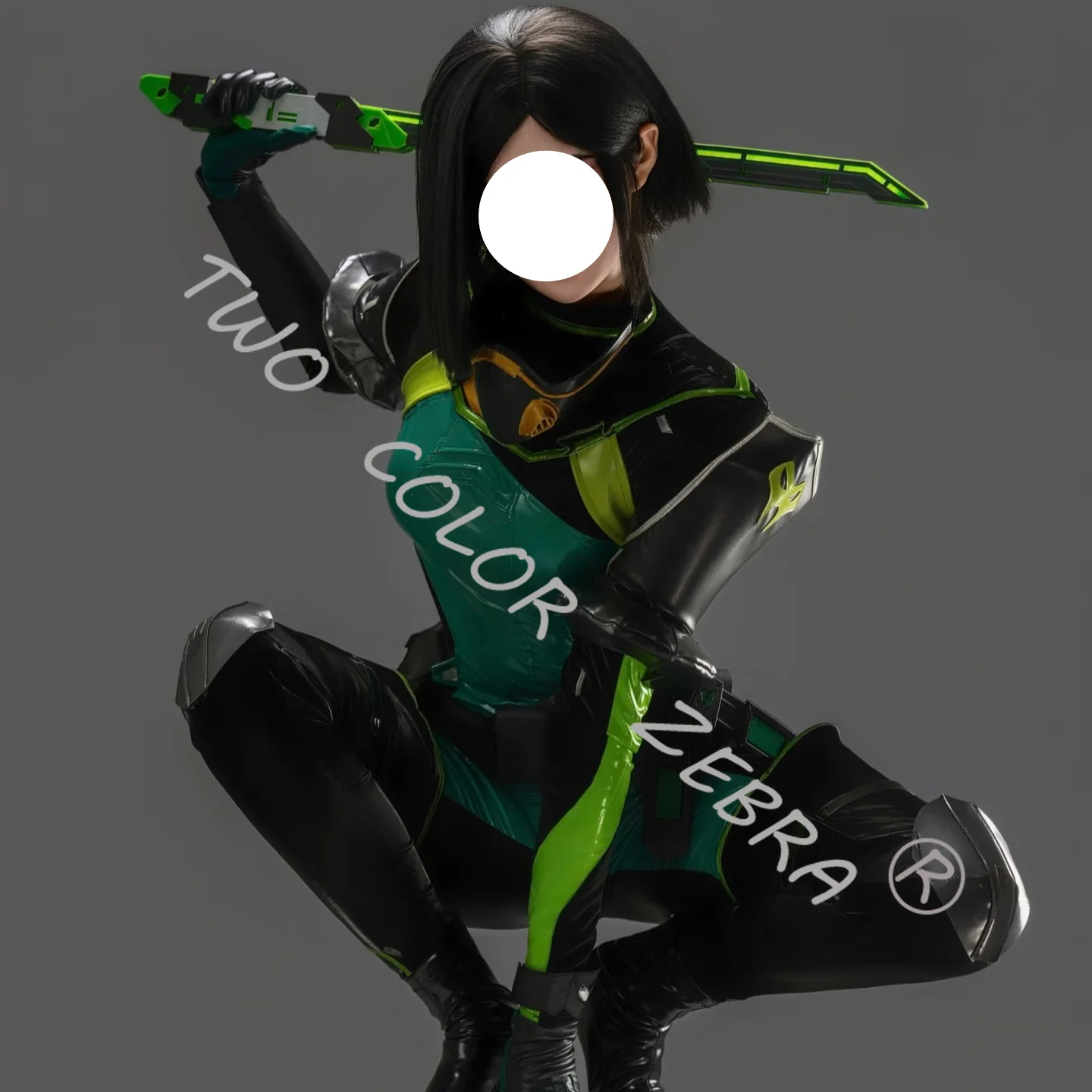 Glossy Green Bodysuit Valorant Viper Cosplay Green Tight Costume Black Armor Mask and Wig Set Halloween Carnival Rolaeplay
Glossy Green Bodysuit Valorant Viper Cosplay Green Tight Costume Black Armor Mask and Wig Set Halloween Carnival Rolaeplay
