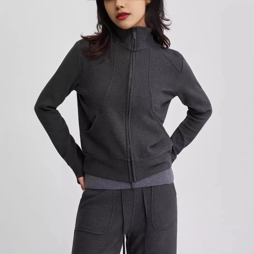 Casual Stand Collar Cardigan Double Zipper Hoodie 2025 Spring and Autumn Women Slimming Sport Coat Without Hat
Casual Stand Collar Cardigan Double Zipper Hoodie 2025 Spring and Autumn Women Slimming Sport Coat Without Hat