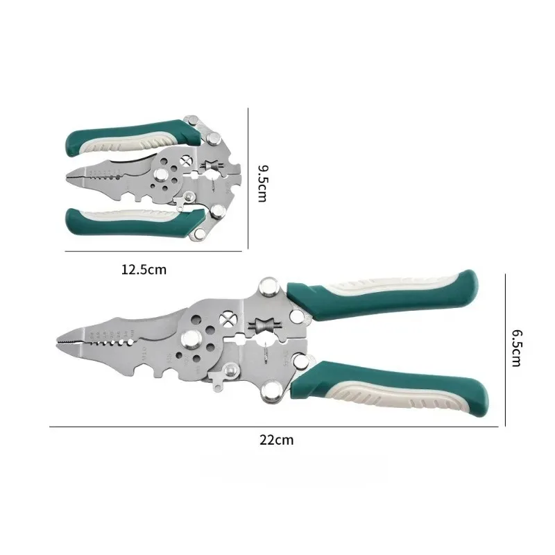 Hand Tool Foldable Wire Stripper Pulley Design Multi-function Electrician Wire Splitter Wire Winding Pliers Crimping Pliers
Hand Tool Foldable Wire Stripper Pulley Design Multi-function Electrician Wire Splitter Wire Winding Pliers Crimping Pliers