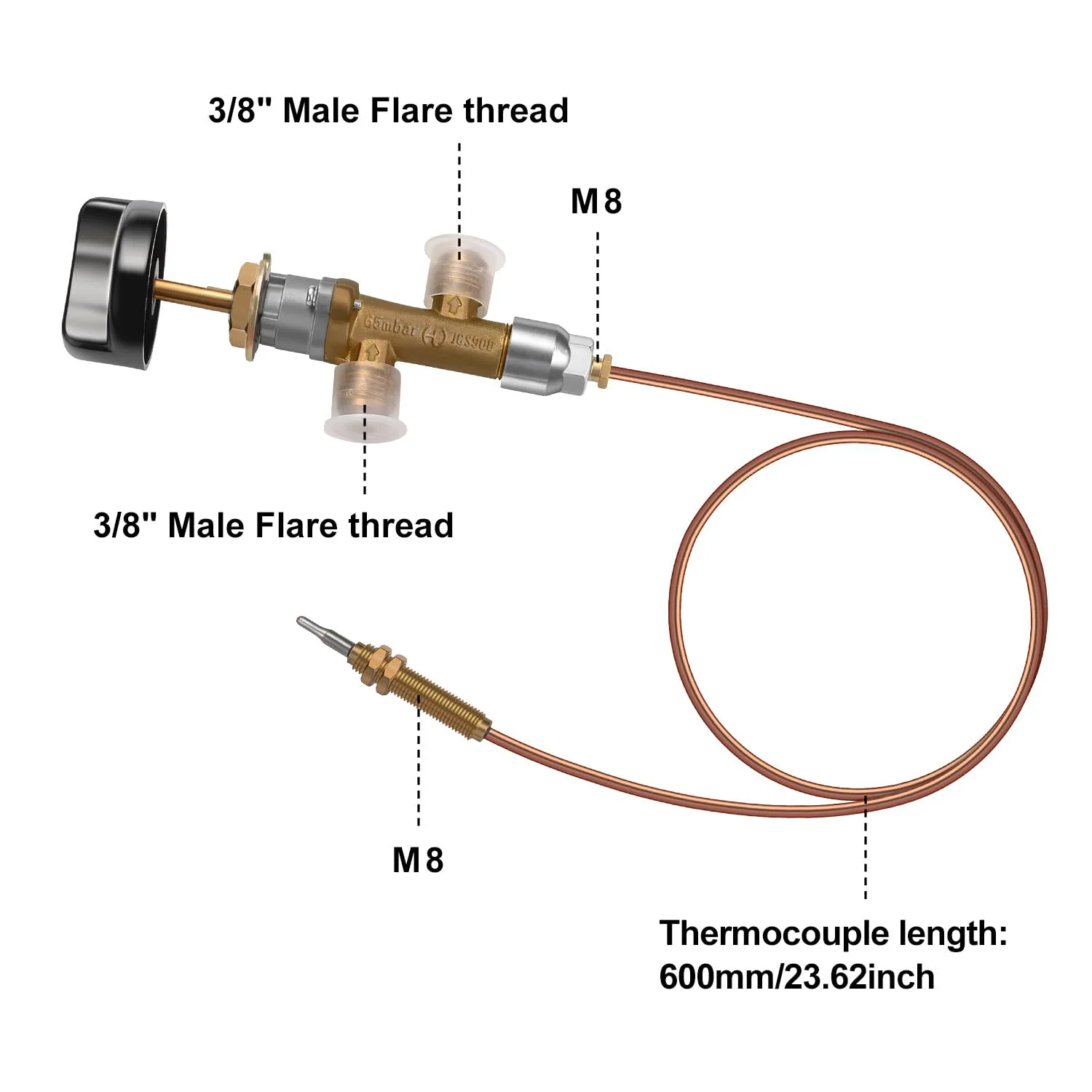 Heater Thermocouple Sensor & Dump Switch Control Valve Replacement Compatible with Various Low Pressure Heaters Gas Patio
Heater Thermocouple Sensor & Dump Switch Control Valve Replacement Compatible with Various Low Pressure Heaters Gas Patio