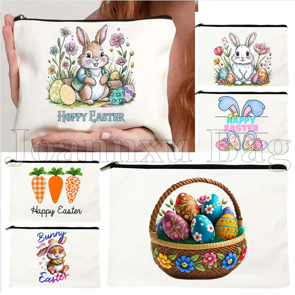 Cute Rabbit Easter Bunny Basket Easter Eggs Happy Easter Day Flowers Mom Girl Gifts Canvas Cosmetic Makeup Toilet Bag Case Pouch
Cute Rabbit Easter Bunny Basket Easter Eggs Happy Easter Day Flowers Mom Girl Gifts Canvas Cosmetic Makeup Toilet Bag Case Pouch