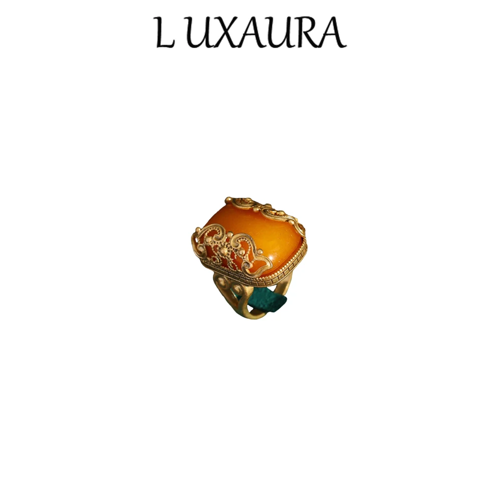 Vintage jewelry fashion Classic luxury temperament natural stone copper plated 18K gold jewelry with Bohemian women's gold ring
Vintage jewelry fashion Classic luxury temperament natural stone copper plated 18K gold jewelry with Bohemian women's gold ring
