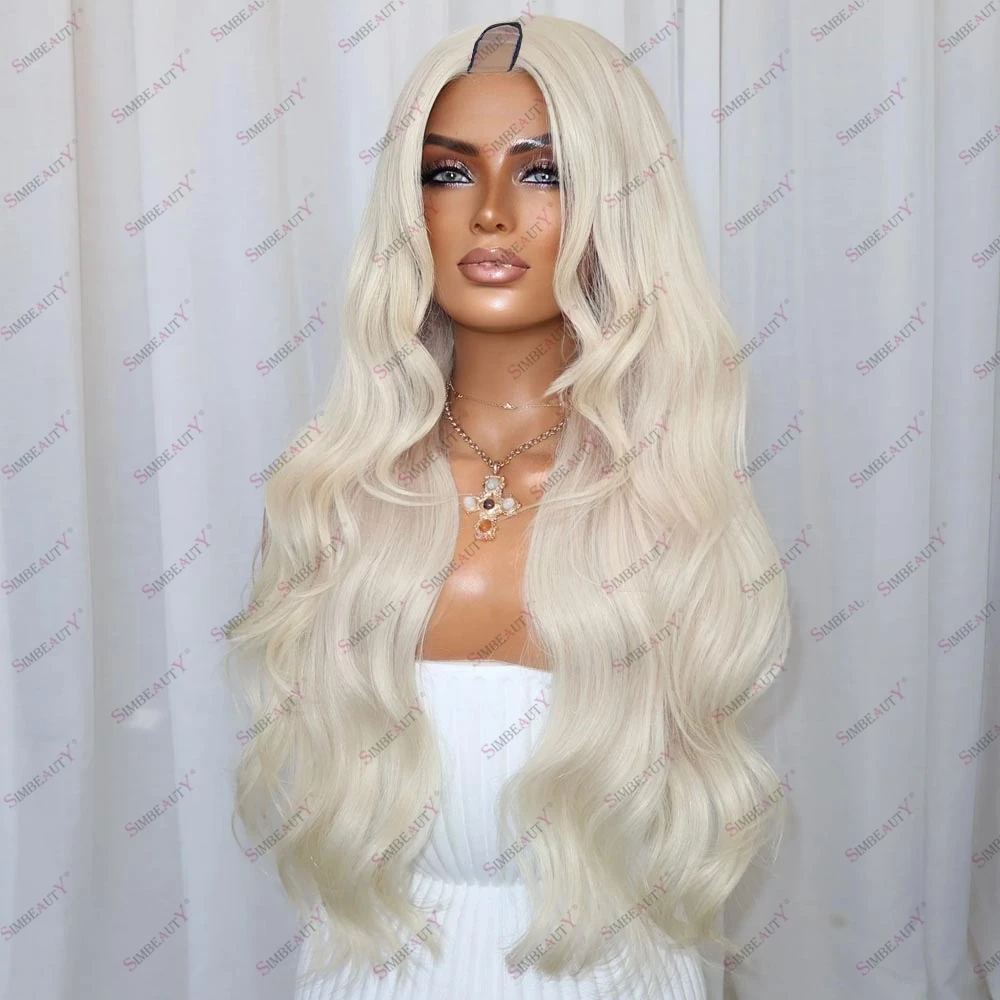 Pure Lightest Blonde 100% Human Hair U Part Wigs Glueless Easy Wear Full Machine Made Wigs Cheap 1*4 V Part Remy Brazilian Hair
Pure Lightest Blonde 100% Human Hair U Part Wigs Glueless Easy Wear Full Machine Made Wigs Cheap 1*4 V Part Remy Brazilian Hair