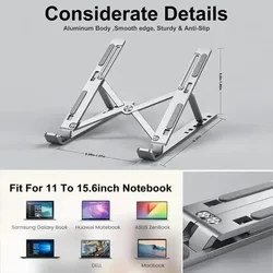 Portable Laptop Stand Aluminum Notebook Support Computer Bracket Macbook Air Pro Holder Accessories Foldable Lap Top Base For Pc Portable Laptop Stand Aluminum Notebook Support Computer Bracket Macbook Air Pro Holder Accessories Foldable Lap Top Base For Pc