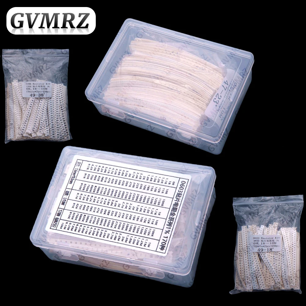 170/146/60Values 1K-5K 0603 0805 0402 1206 SMD resistor sop 1% Each 50PCS Each 25PCS 1k 2k 3k 4k 5k
170/146/60Values 1K-5K 0603 0805 0402 1206 SMD resistor sop 1% Each 50PCS Each 25PCS 1k 2k 3k 4k 5k