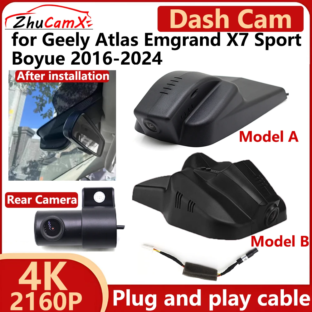 ZhuCamX for Geely Atlas Emgrand X7 Sport Boyue 2016-2024 4K 2160P Car DVR Dash Cam Camera Night Vision Recorder Plug and play
ZhuCamX for Geely Atlas Emgrand X7 Sport Boyue 2016-2024 4K 2160P Car DVR Dash Cam Camera Night Vision Recorder Plug and play