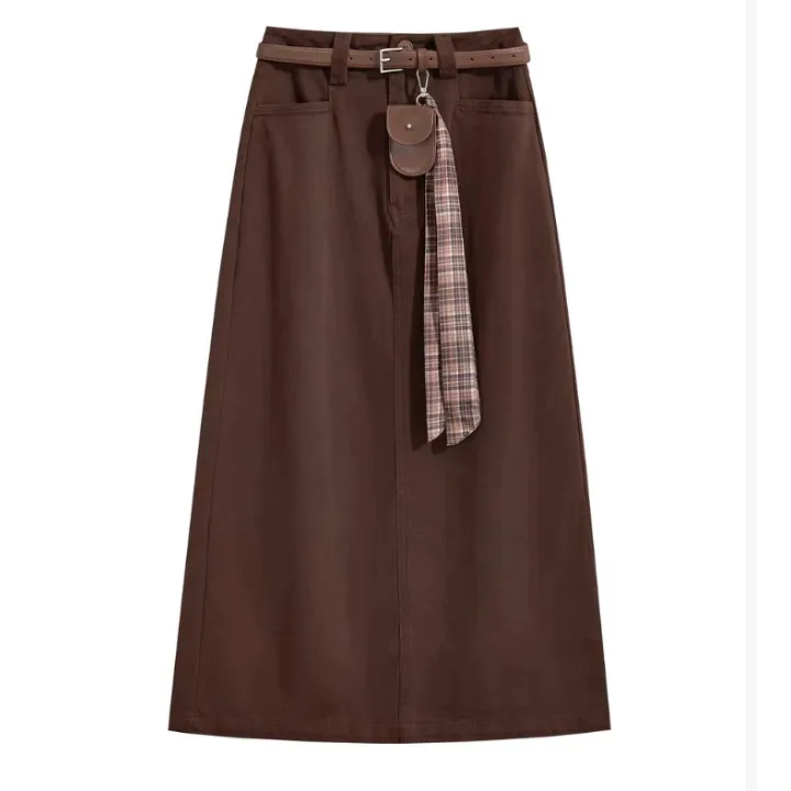 Slimming High Waist A-Line Skirt Casual Cotton Blend Back Split Coffee Color Women's Spring Summer Autumn Fashionable Sk...
Slimming High Waist A-Line Skirt Casual Cotton Blend Back Split Coffee Color Women's Spring Summer Autumn Fashionable Sk...