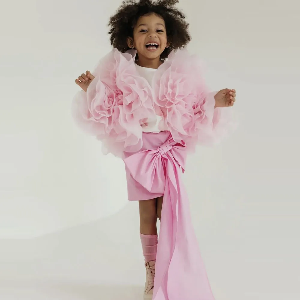 Pink Cute Coat And Skirt Two Pieces Birthday Gowns Sets 3D Flowers Jacket For Photoshoot
Pink Cute Coat And Skirt Two Pieces Birthday Gowns Sets 3D Flowers Jacket For Photoshoot