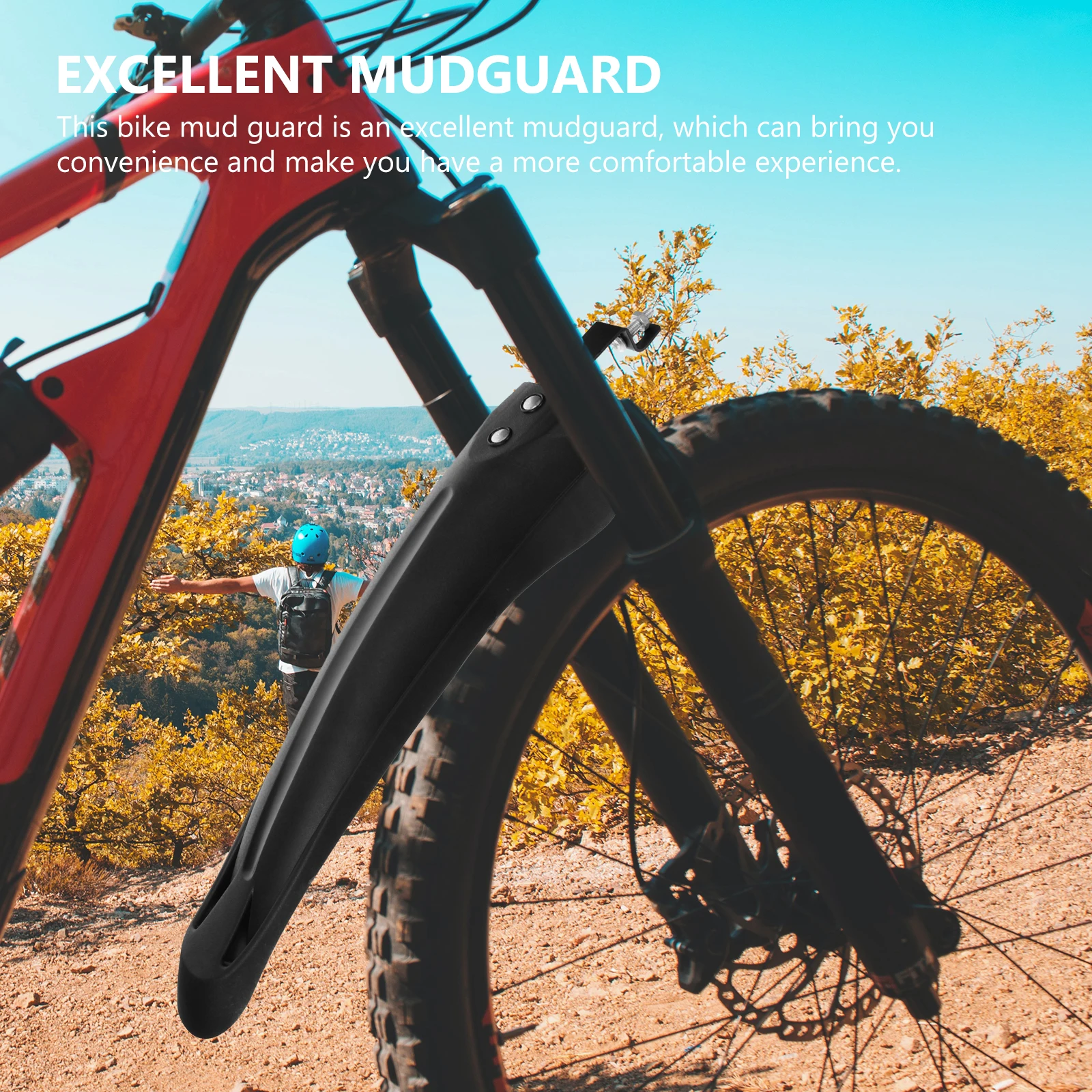 1 set 1 Set Lightweight Durable Plastic Bike Mudguard Mountain Mudflap Replacement Front Rear Mud Guard Easy Install 
1 set 1 Set Lightweight Durable Plastic Bike Mudguard Mountain Mudflap Replacement Front Rear Mud Guard Easy Install