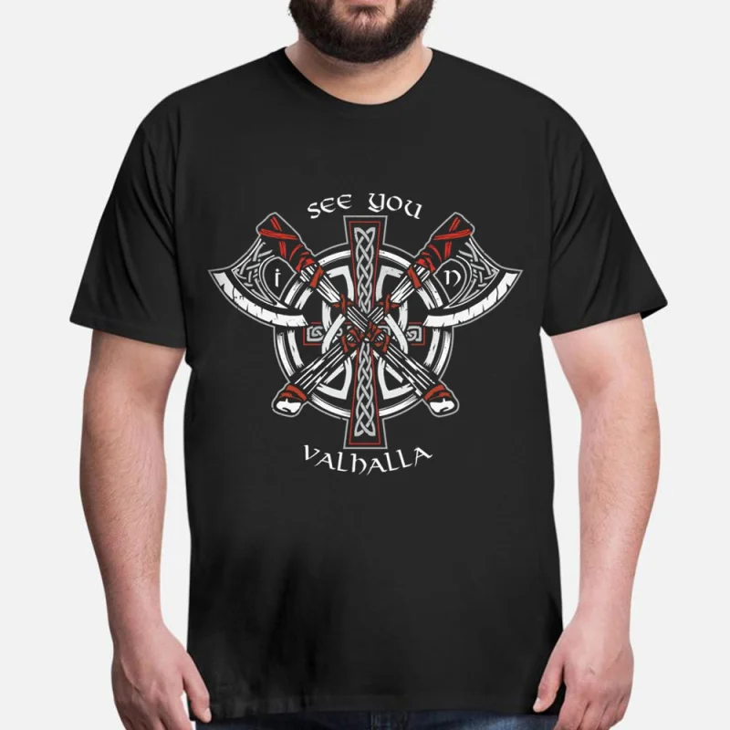 See You in Valhalla Viking Gift t shirt Norse Axes & Warrior Symbol Norse Myth Valhalla Graphic Clothes All size tops S-6XL
See You in Valhalla Viking Gift t shirt Norse Axes & Warrior Symbol Norse Myth Valhalla Graphic Clothes All size tops S-6XL