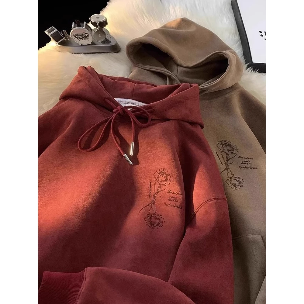 Heavyweight Autumn Winter Hoodie Rose Print Casual Fce Lined Men Women Couple Warm Outerwear Polyester Fabric Children
Heavyweight Autumn Winter Hoodie Rose Print Casual Fce Lined Men Women Couple Warm Outerwear Polyester Fabric Children