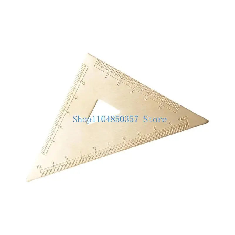 652F Vintage Brass Triangular Ruler Geometry Scale Ruler Math Semicircles Protractor
652F Vintage Brass Triangular Ruler Geometry Scale Ruler Math Semicircles Protractor