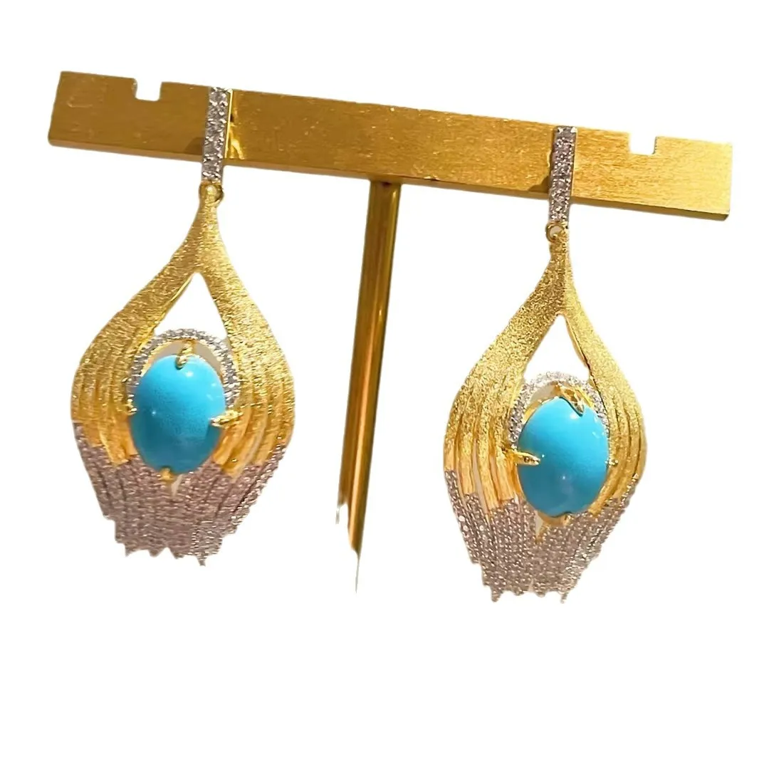 ZOCA Earrings for Women 925 Sterling Silver Earring Drop Feather with Blue Beads Ear White Gold Plated Fine Jewelry
ZOCA Earrings for Women 925 Sterling Silver Earring Drop Feather with Blue Beads Ear White Gold Plated Fine Jewelry