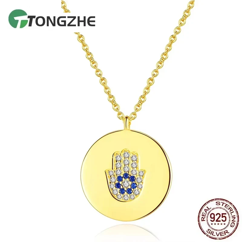 TONGZHE настоящее серебро 925 пробы женское ожерелье от сглаза женское ручное Хамса CZ круглый кулон ожерелье на заказ Турция ювелирные изделия
TONGZHE настоящее серебро 925 пробы женское ожерелье от сглаза женское ручное Хамса CZ круглый кулон ожерелье на заказ Турция ювелирные изделия