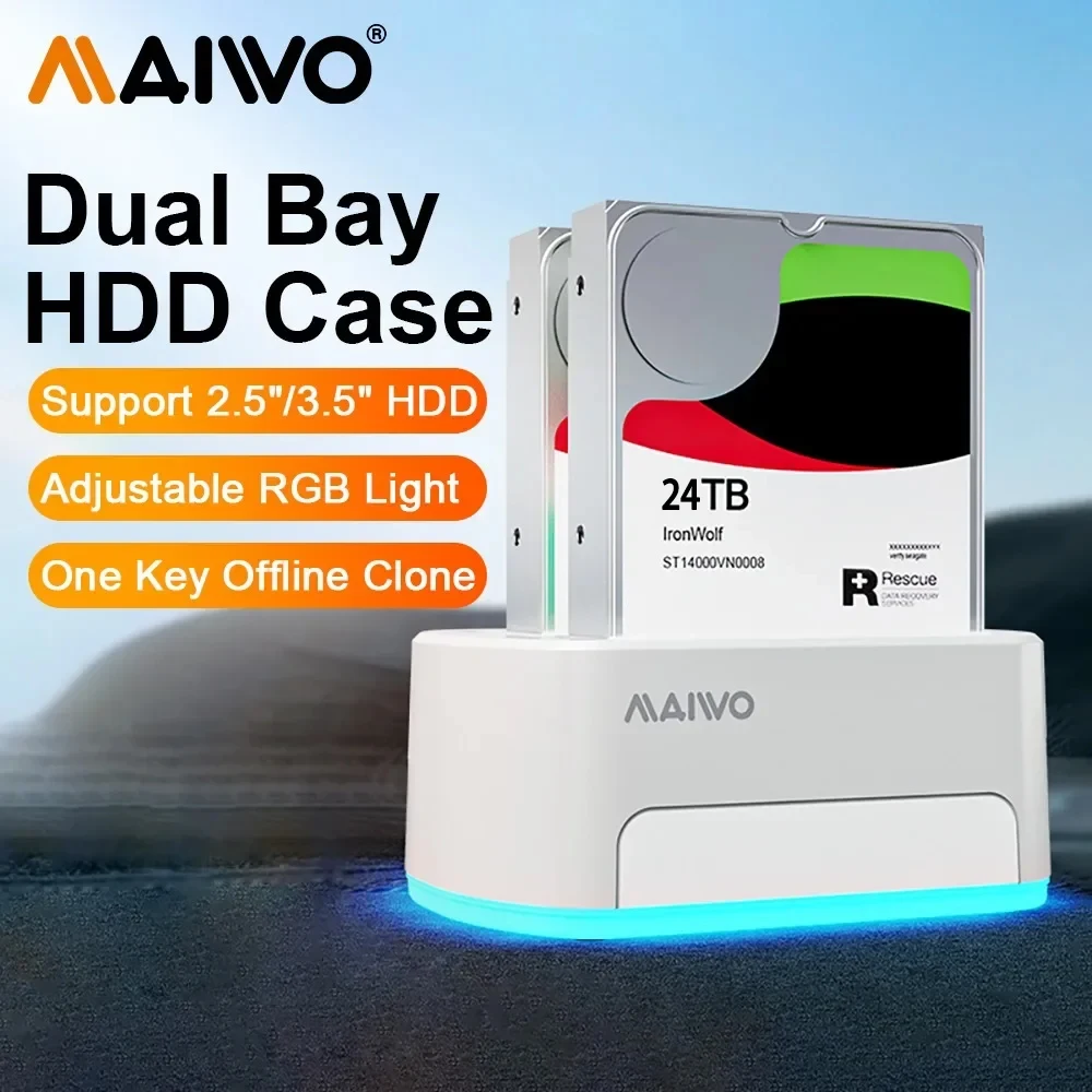 MAIWO 2.5/3.5-inch HDD Case USB3.0 To SATA Hard Drive Duplicator Docking Station for 2.5/3.5 Inch HDD SSD Support Offline Cloner
MAIWO 2.5/3.5-inch HDD Case USB3.0 To SATA Hard Drive Duplicator Docking Station for 2.5/3.5 Inch HDD SSD Support Offline Cloner