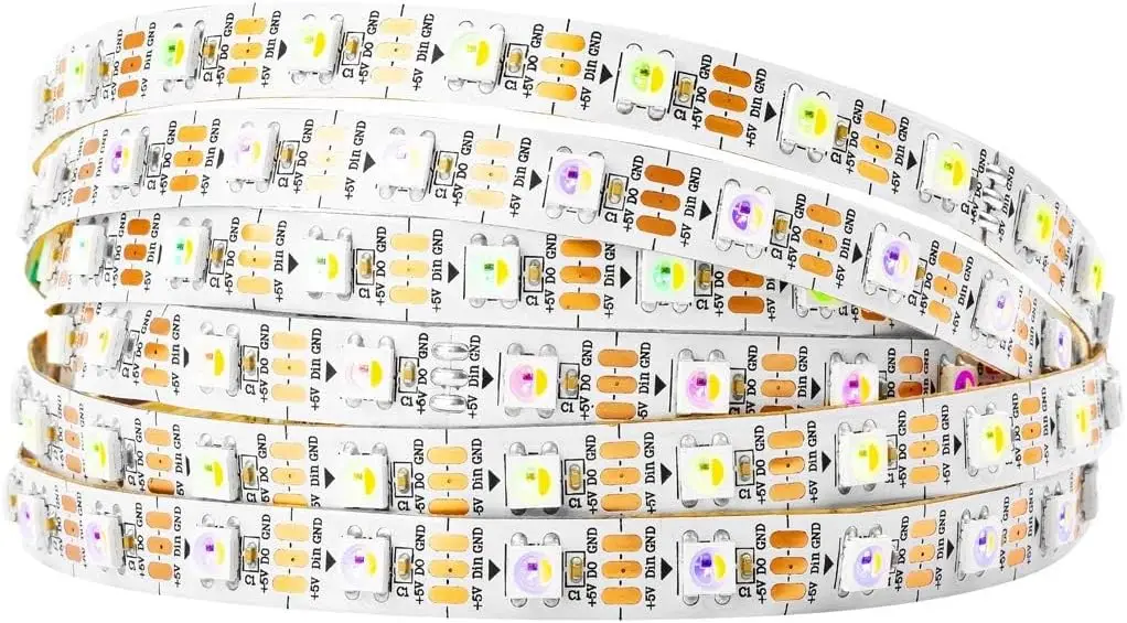 SK6812 RGBW 4-in-1 Addressable LED Strip 16.4ft 300LED 60pix/m DC5V IP30 White PCB
SK6812 RGBW 4-in-1 Addressable LED Strip 16.4ft 300LED 60pix/m DC5V IP30 White PCB