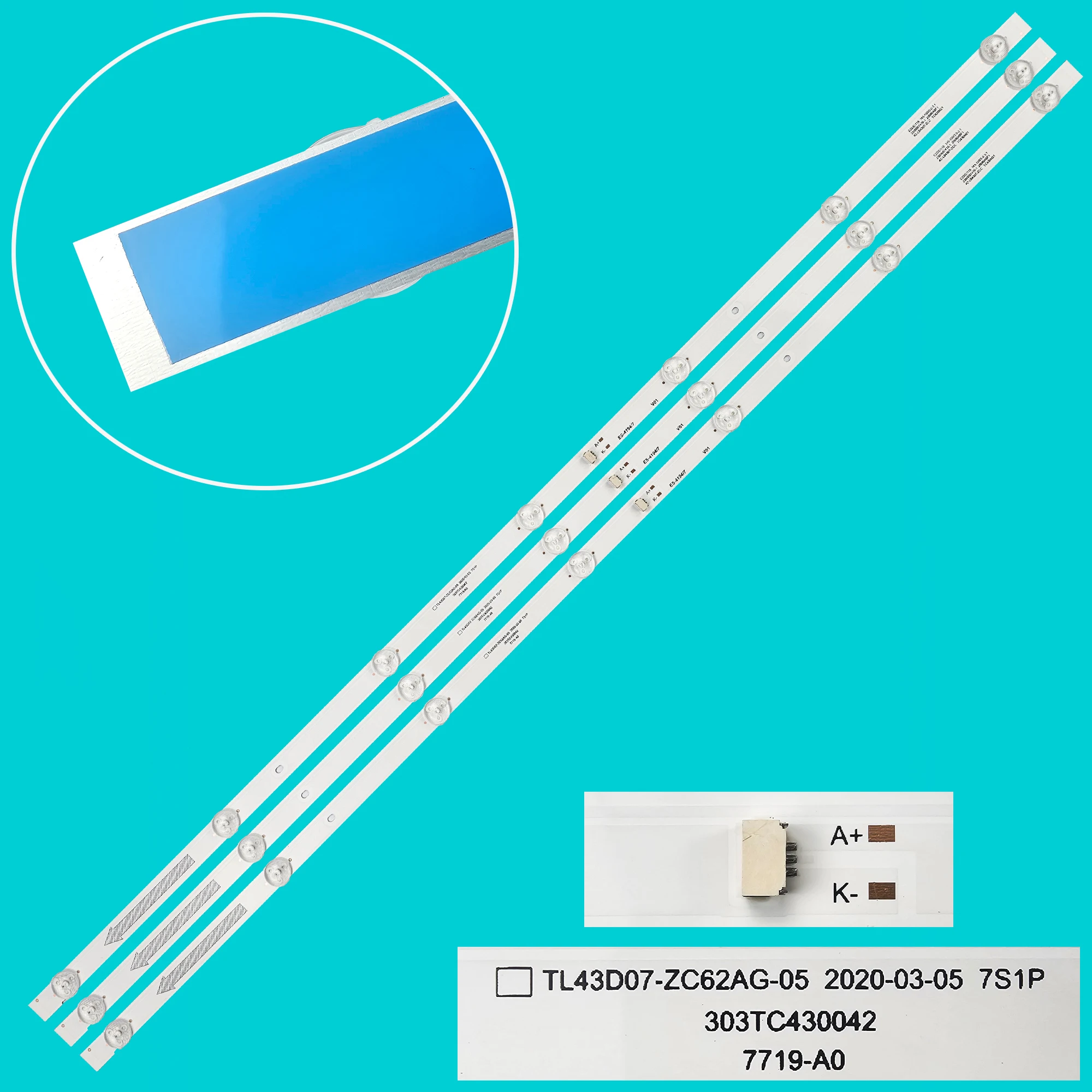 LED strip For 43UP7000PUA 43UP7000 43UN70003LA TCL43D07-ZC62AG-05 7S1P LB430T-ZCC TC430M21 4C-LB430T-ZCFC 43UN70003
LED strip For 43UP7000PUA 43UP7000 43UN70003LA TCL43D07-ZC62AG-05 7S1P LB430T-ZCC TC430M21 4C-LB430T-ZCFC 43UN70003