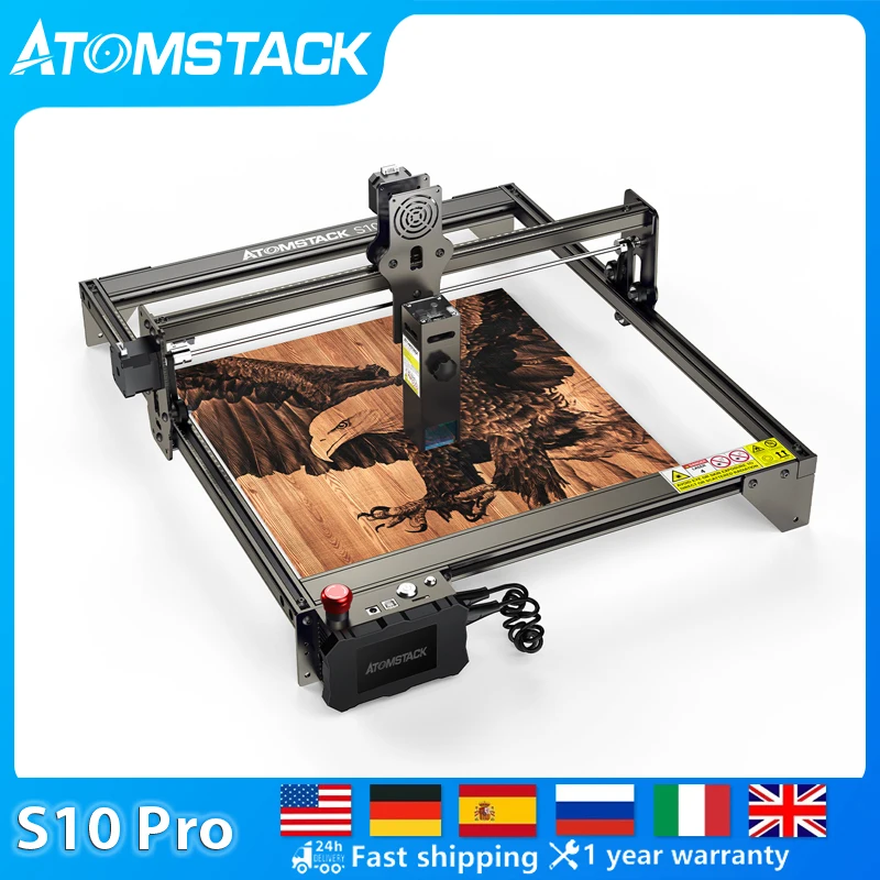 ATOMSTACK S10 Pro Laser Engraver 150W Effect CNC DIY Engraving 410x400mm Cutting for Metal Wood Acrylic Support Offline Control
ATOMSTACK S10 Pro Laser Engraver 150W Effect CNC DIY Engraving 410x400mm Cutting for Metal Wood Acrylic Support Offline Control