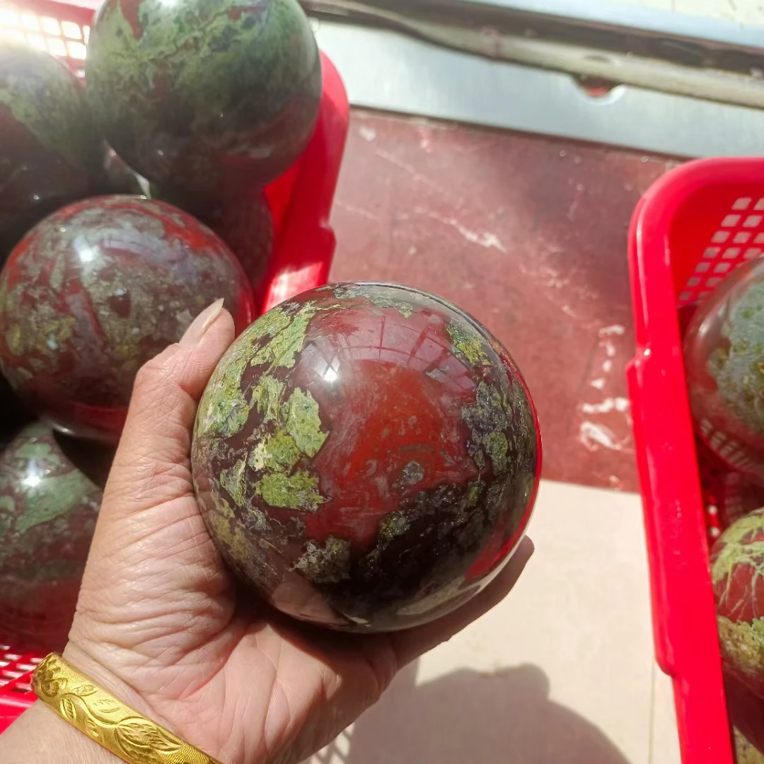 80mm High Quality Dragon Blood Stone Ball Healing Crystal Sphere Natural Ore Polishing Stone For Home Decor 1pcs + base 1pcs
80mm High Quality Dragon Blood Stone Ball Healing Crystal Sphere Natural Ore Polishing Stone For Home Decor 1pcs + base 1pcs