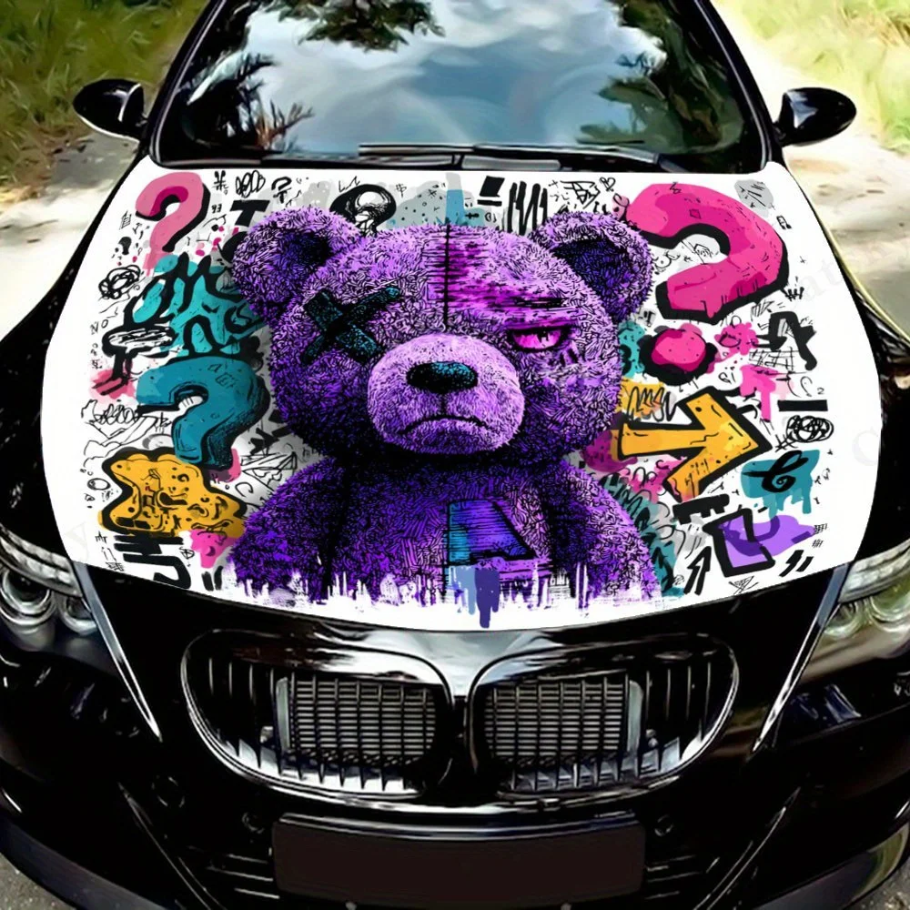 Graffiti Style Question Mark Purple Bear Car Hood Decal Sticker - Durable PVC Vinyl Wrap For Most Vehicles, Eye-Catching Design,
Graffiti Style Question Mark Purple Bear Car Hood Decal Sticker - Durable PVC Vinyl Wrap For Most Vehicles, Eye-Catching Design,