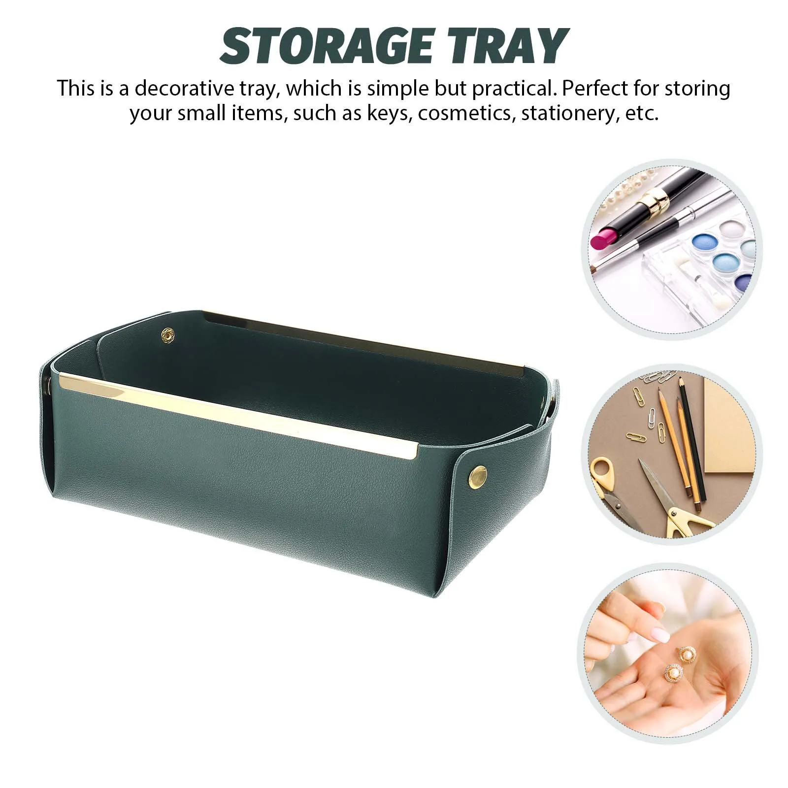 Поднос для мелочей в скандинавском стиле из искусственной кожи, настольный держатель для ювелирных изделий, настольный органайзер для хранения ключей, практичный ящик для хранения, лоток для мелочей 
Поднос для мелочей в скандинавском стиле из искусственной кожи, настольный держатель для ювелирных изделий, настольный органайзер для хранения ключей, практичный ящик для хранения, лоток для мелочей