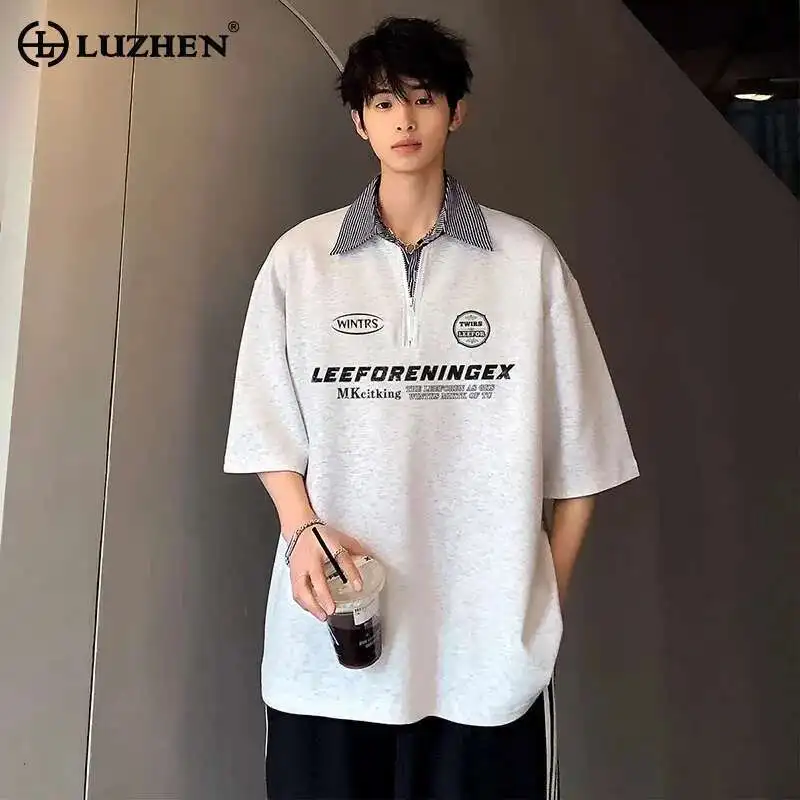 LUZHEN 2025 летние модные новые оригинальные рубашки с коротким рукавом, мужские стильные корейские свободные повседневные топы из двух предметов с лацканами, LZ9935
LUZHEN 2025 летние модные новые оригинальные рубашки с коротким рукавом, мужские стильные корейские свободные повседневные топы из двух предметов с лацканами, LZ9935