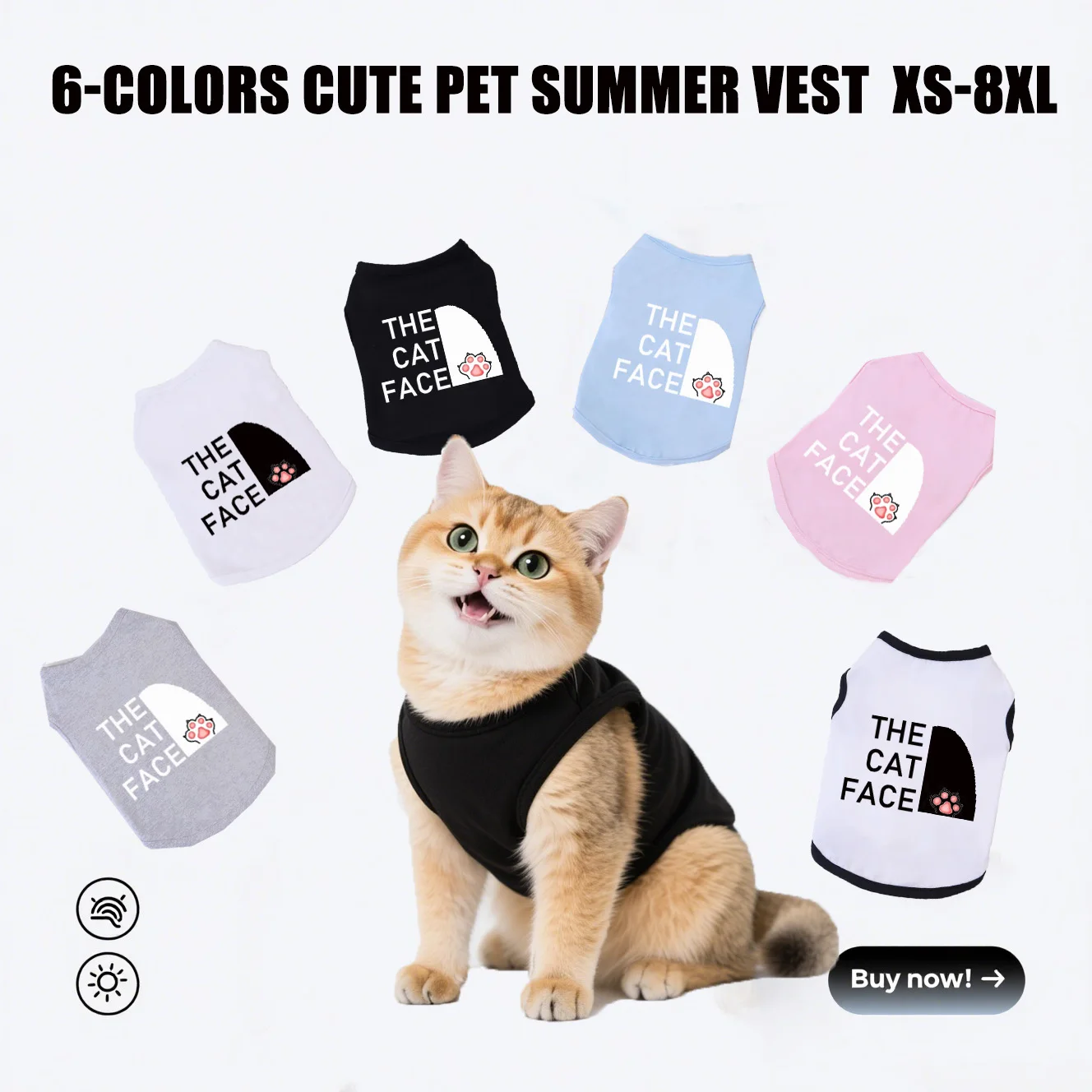 1 Pc Pet Vest, Text Print Summer Breathable Cat Clothing, Siamese, Ragdoll Silver Tabby vest
1 Pc Pet Vest, Text Print Summer Breathable Cat Clothing, Siamese, Ragdoll Silver Tabby vest