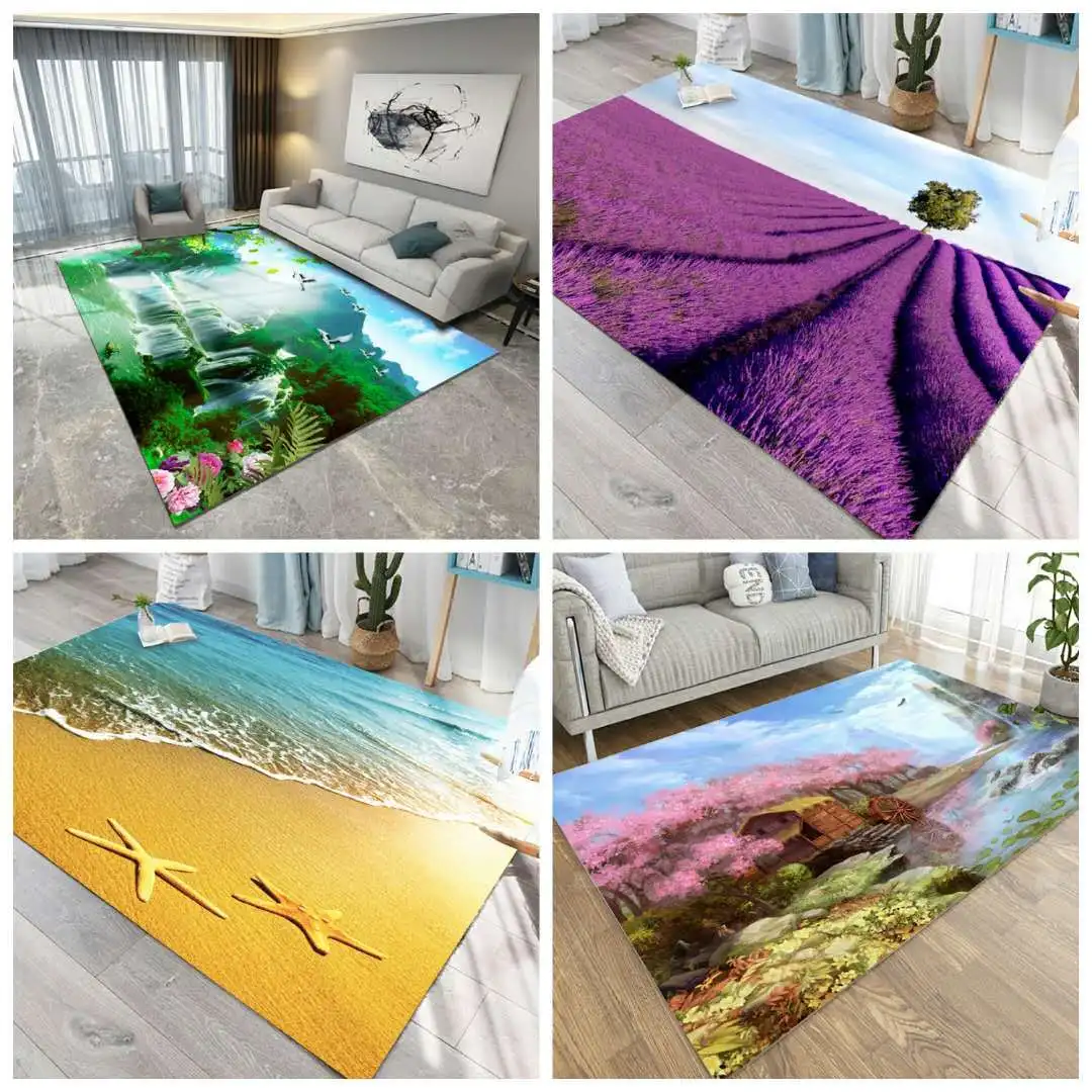Creative 3D Landscape Style Living Room Carpet Decoration Bedroom Bedside Non-slip Soft Rug Washable Lint-free Large Floor Mats
Creative 3D Landscape Style Living Room Carpet Decoration Bedroom Bedside Non-slip Soft Rug Washable Lint-free Large Floor Mats