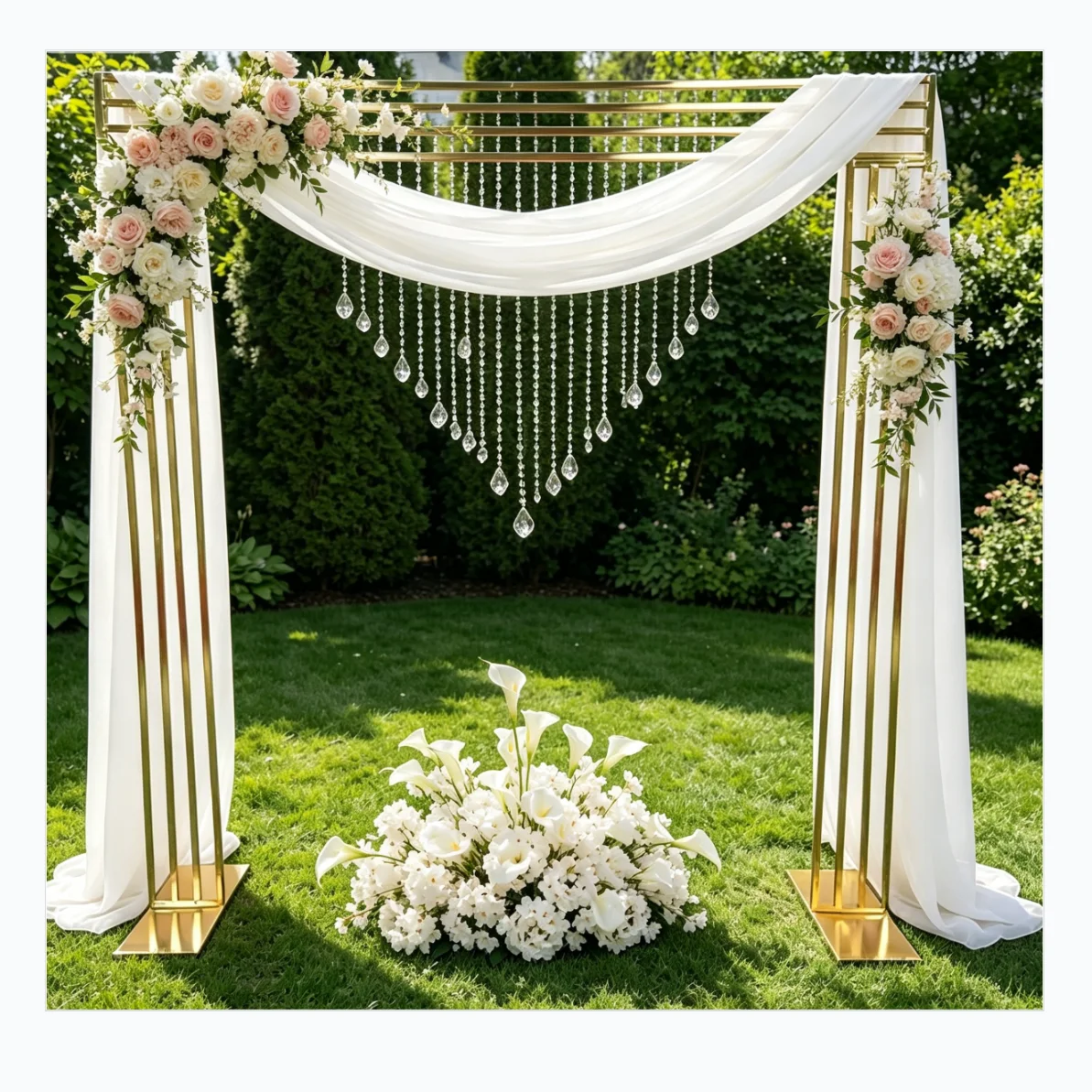 1pcs rectangle Wedding Arch Frame with Crystal Beads Curtain Hanging Background Crystal Metal for Weddings
1pcs rectangle Wedding Arch Frame with Crystal Beads Curtain Hanging Background Crystal Metal for Weddings