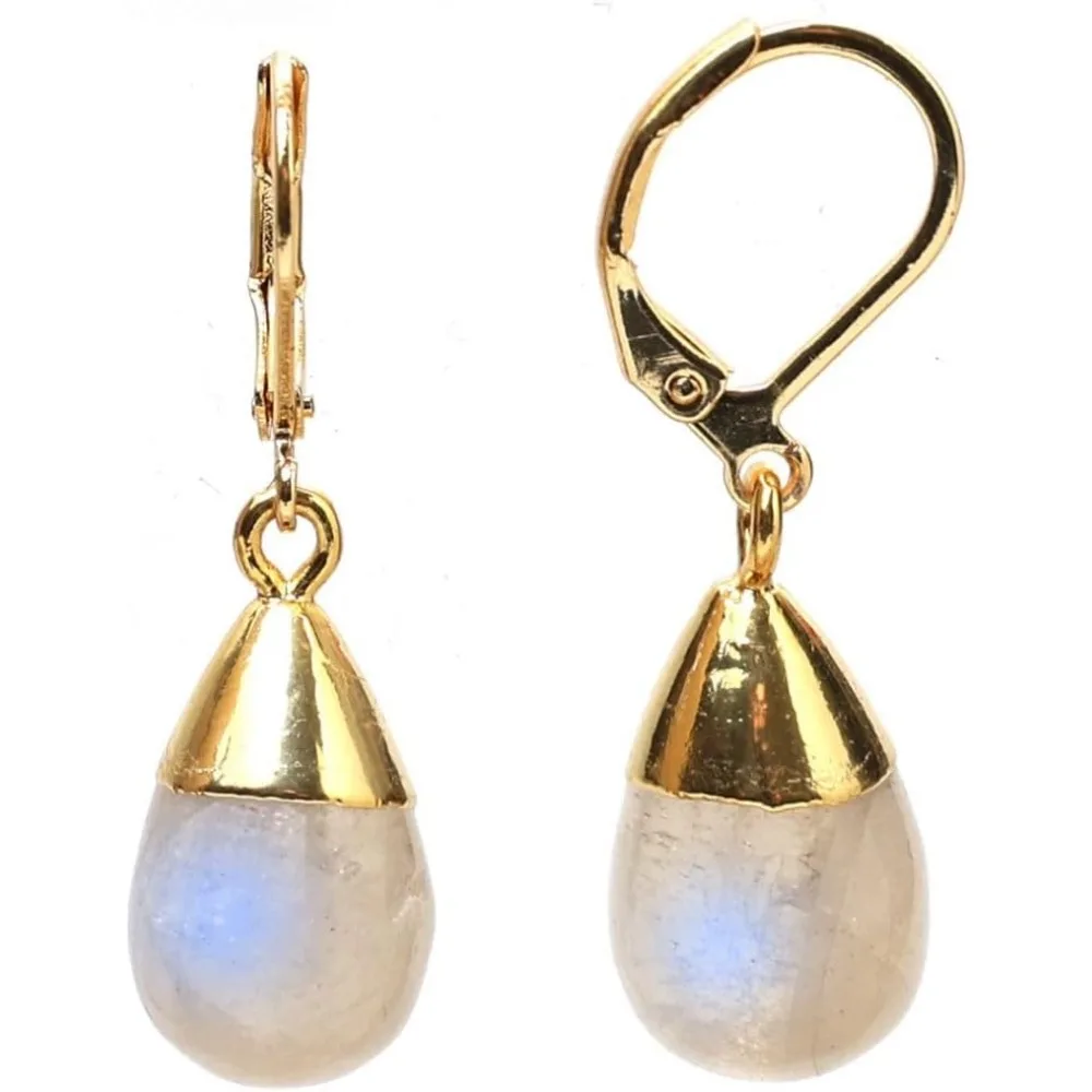 Natural Gemstone Teardrop Dangle Earrings for Women Handmade 14K Gold Plated Hypoallergenic Gift
Natural Gemstone Teardrop Dangle Earrings for Women Handmade 14K Gold Plated Hypoallergenic Gift