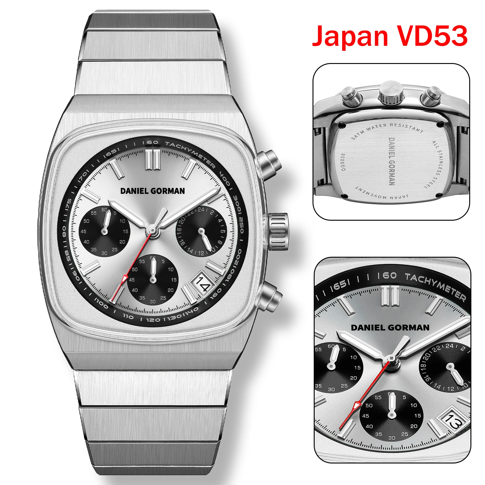DG Chronograph Watches for Man Sapphire Crystal Japan VD53 Movement Stainless Steel Waterproof Classic Ice Blue Sports Watch
DG Chronograph Watches for Man Sapphire Crystal Japan VD53 Movement Stainless Steel Waterproof Classic Ice Blue Sports Watch