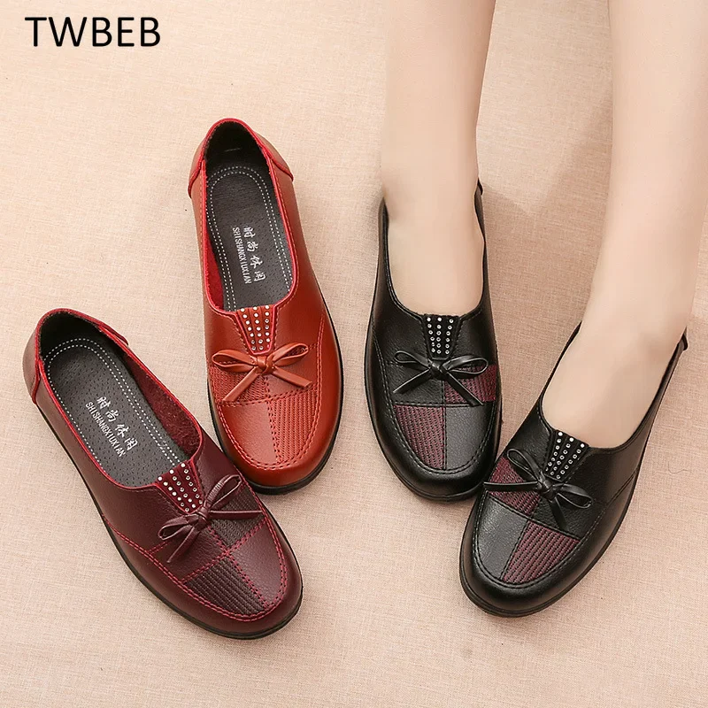 Female Spring Shoe Classic Women's Loafers Casual Elderly Comfort Slip-on Cheap Shoes 2025 Trend Women Leather Flats 41
Female Spring Shoe Classic Women's Loafers Casual Elderly Comfort Slip-on Cheap Shoes 2025 Trend Women Leather Flats 41