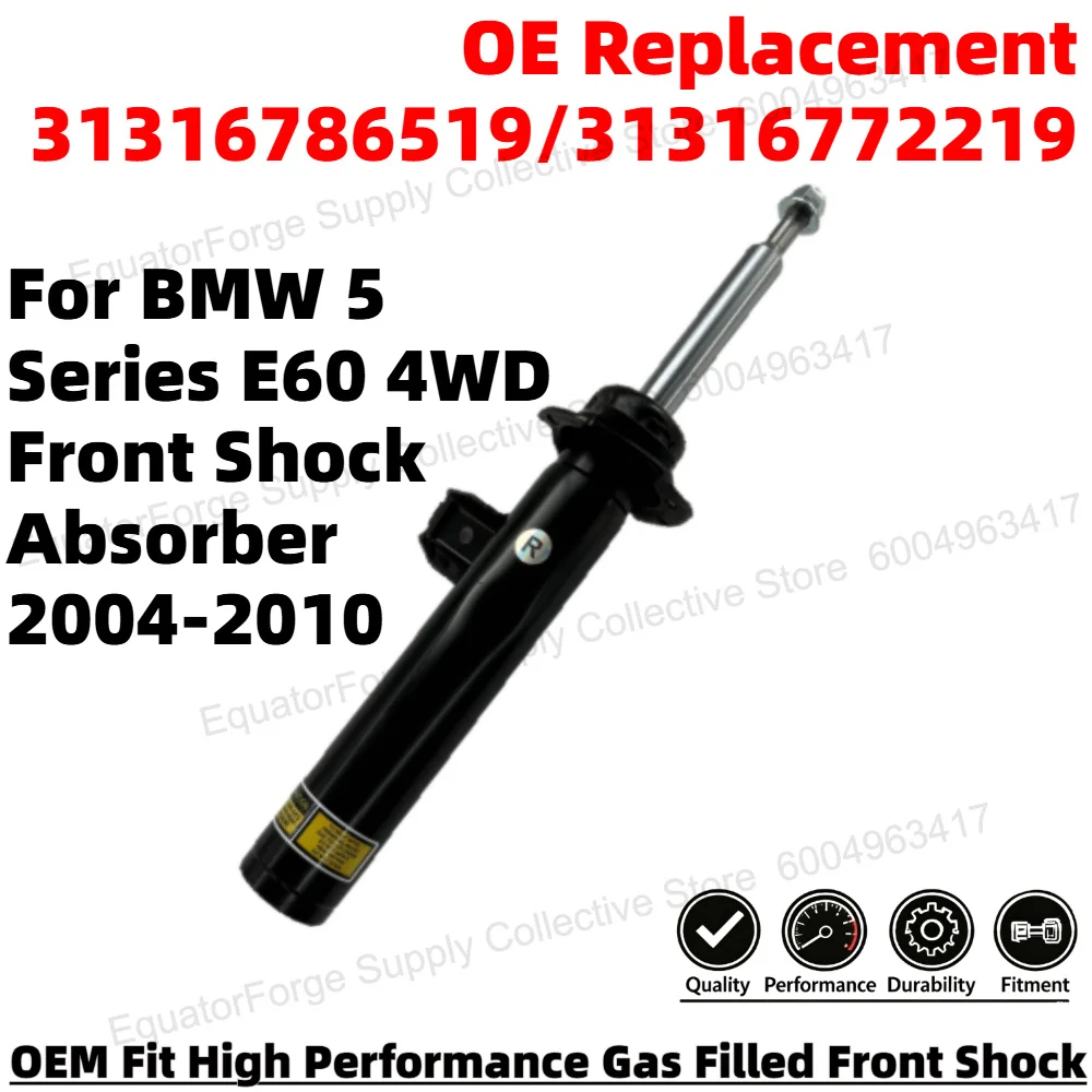 High Performance Durable Front Shock Absorber for BMW 5 Series E60 4WD Smooth Ride OE Replacement 31316786519/31316772219
High Performance Durable Front Shock Absorber for BMW 5 Series E60 4WD Smooth Ride OE Replacement 31316786519/31316772219