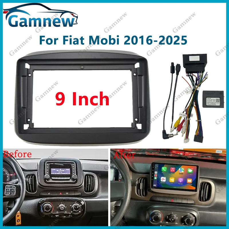 9-дюймовая автомобильная рамка, адаптер Canbus Box, Android радиоприемник, монтажная панель, комплект для Fiat Mobi 2016-2025
9-дюймовая автомобильная рамка, адаптер Canbus Box, Android радиоприемник, монтажная панель, комплект для Fiat Mobi 2016-2025