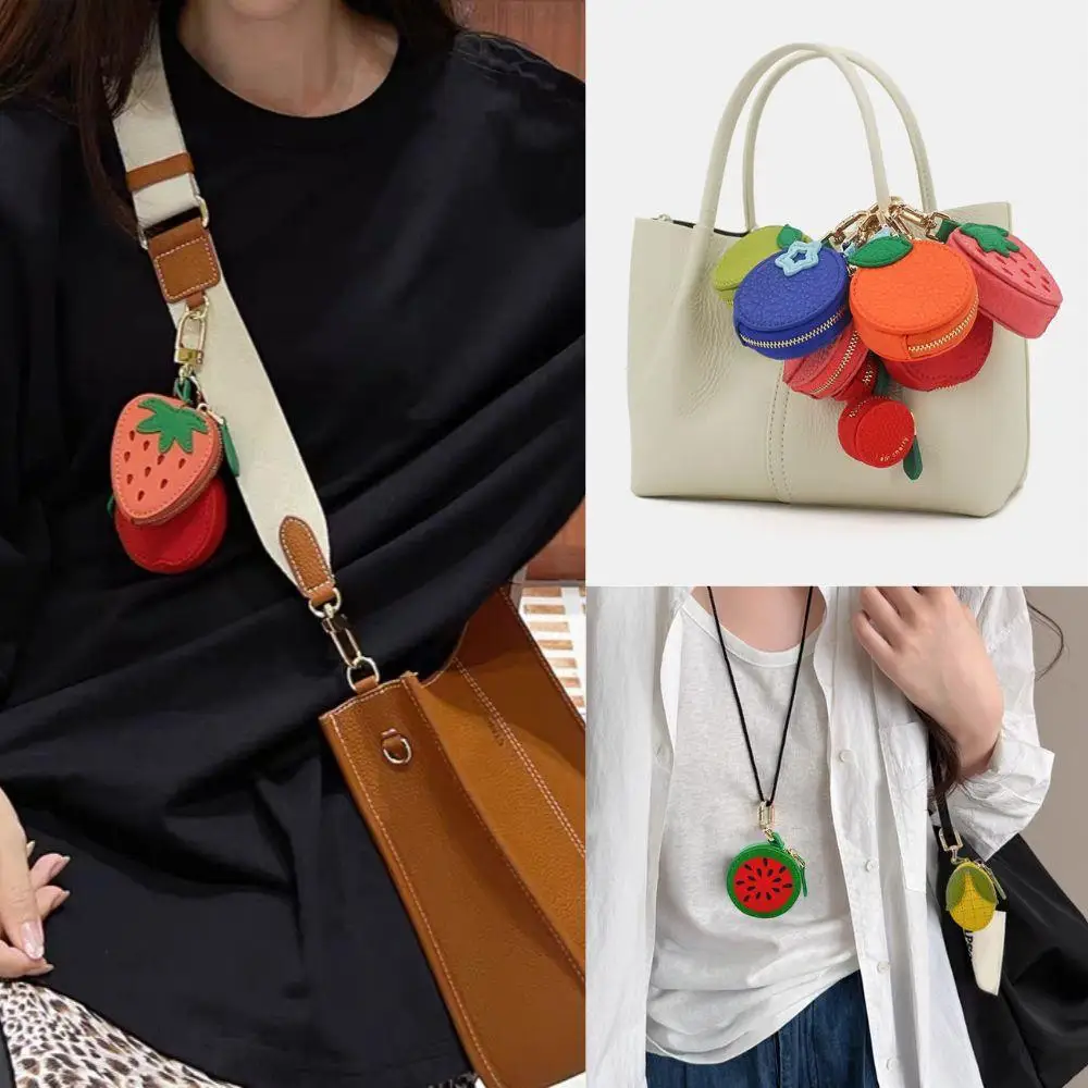 Mini Cherry Fruit Shape Coin Purse Strawberry Cute PU Leather Pendant Korean Style Keychain Earphone Bag Girl Mini Storage Bag
Mini Cherry Fruit Shape Coin Purse Strawberry Cute PU Leather Pendant Korean Style Keychain Earphone Bag Girl Mini Storage Bag
