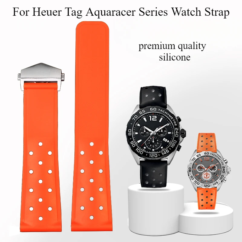 Natural Skin-friendly Silicone Watch Strap for Heuer Tag Aquaracer Waterproof Solid Stainless Steel Buckle Watchbands 22mm
Natural Skin-friendly Silicone Watch Strap for Heuer Tag Aquaracer Waterproof Solid Stainless Steel Buckle Watchbands 22mm