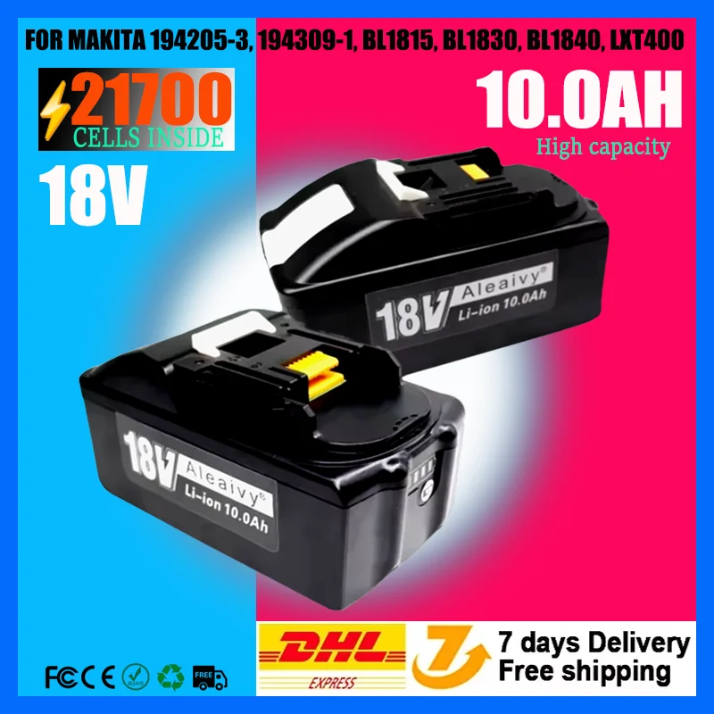 High capacity for Makita Replacement 18V Battery 18.0Ah 12.0Ah 21700 Battery BL1850 BL1840 18Volt Cordless Power Tools Batteries
High capacity for Makita Replacement 18V Battery 18.0Ah 12.0Ah 21700 Battery BL1850 BL1840 18Volt Cordless Power Tools Batteries