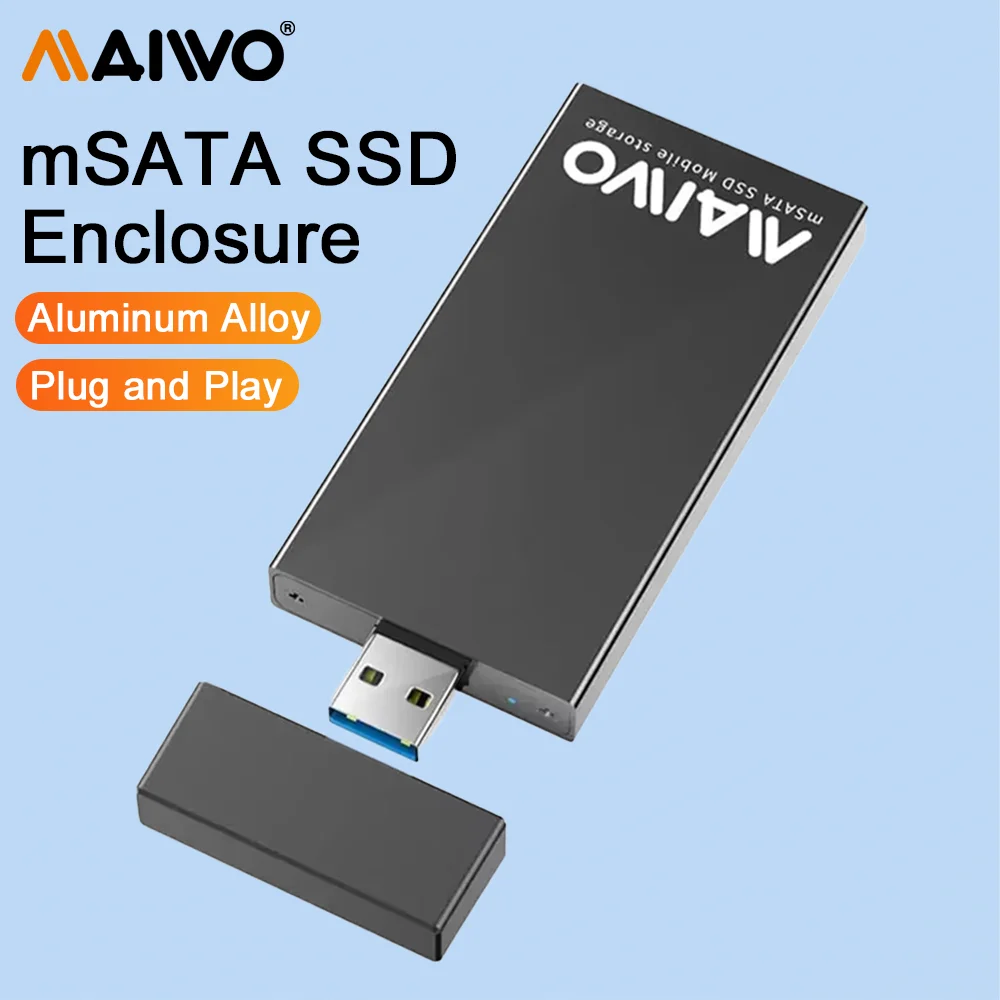 MAIWO mSATA SSD Enclosure Reader Aluminum MSATA to USB 3.0 Adapter 30x30 30x50 Mini SATA Hard Drive Case 5Gbps for mSATA ssd
MAIWO mSATA SSD Enclosure Reader Aluminum MSATA to USB 3.0 Adapter 30x30 30x50 Mini SATA Hard Drive Case 5Gbps for mSATA ssd