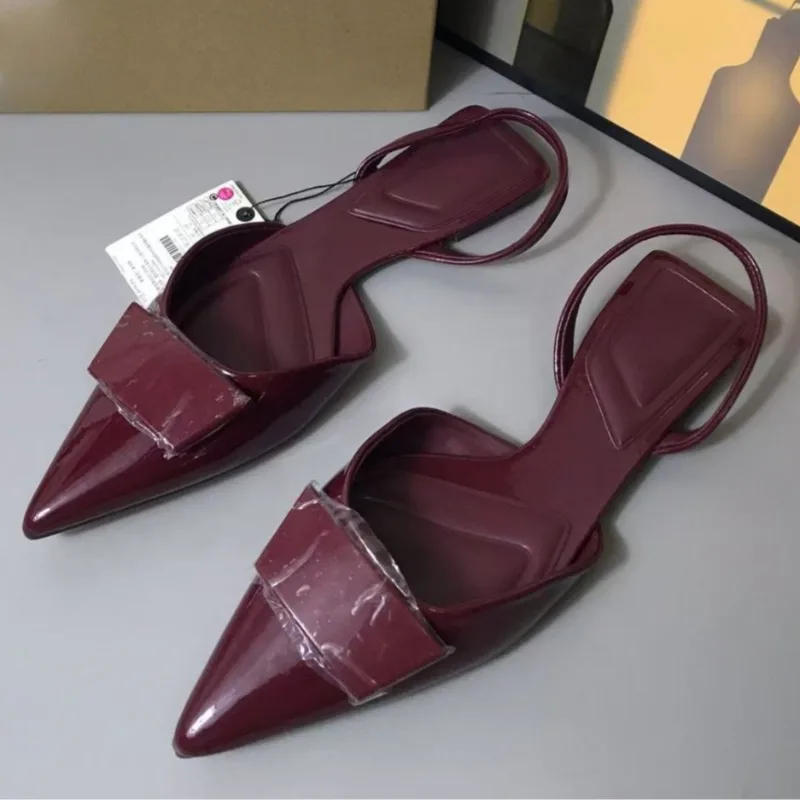 2025 Summer Office Lady Shoes Pointed Toe Shallow Concise Design Comfort Traf Women Flat Sandals Large Size Red Sandalias Mujer
2025 Summer Office Lady Shoes Pointed Toe Shallow Concise Design Comfort Traf Women Flat Sandals Large Size Red Sandalias Mujer
