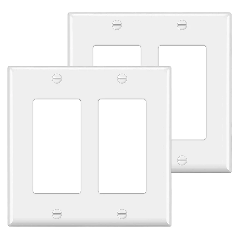 ABSS-10Pcs, Decorator Wall Plate 2 Gang Standard Size Outlet Cover For GFCI And USB Receptacles, H4.53Inch X W4.57Inch White
ABSS-10Pcs, Decorator Wall Plate 2 Gang Standard Size Outlet Cover For GFCI And USB Receptacles, H4.53Inch X W4.57Inch White