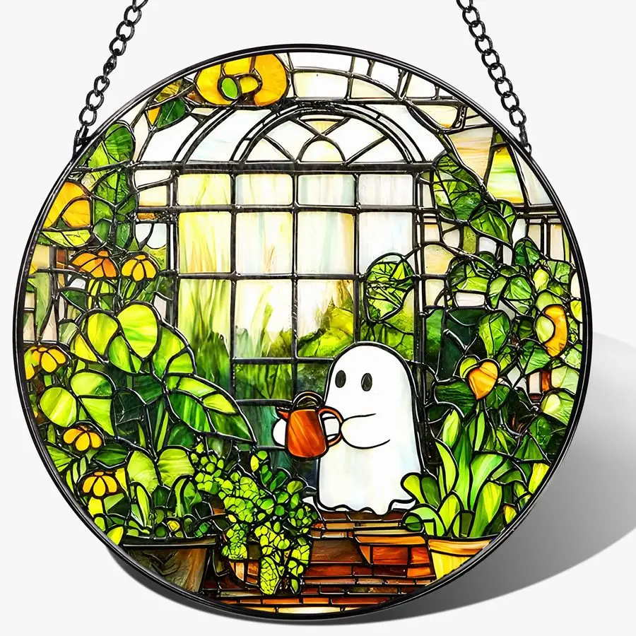 Орнамент-ловец солнца «Призрак Хэллоуина» для теплиц, подвеска из витражного стекла для окон, подвесные украшения-ловцы солнца для окон, Windo
Орнамент-ловец солнца «Призрак Хэллоуина» для теплиц, подвеска из витражного стекла для окон, подвесные украшения-ловцы солнца для окон, Windo