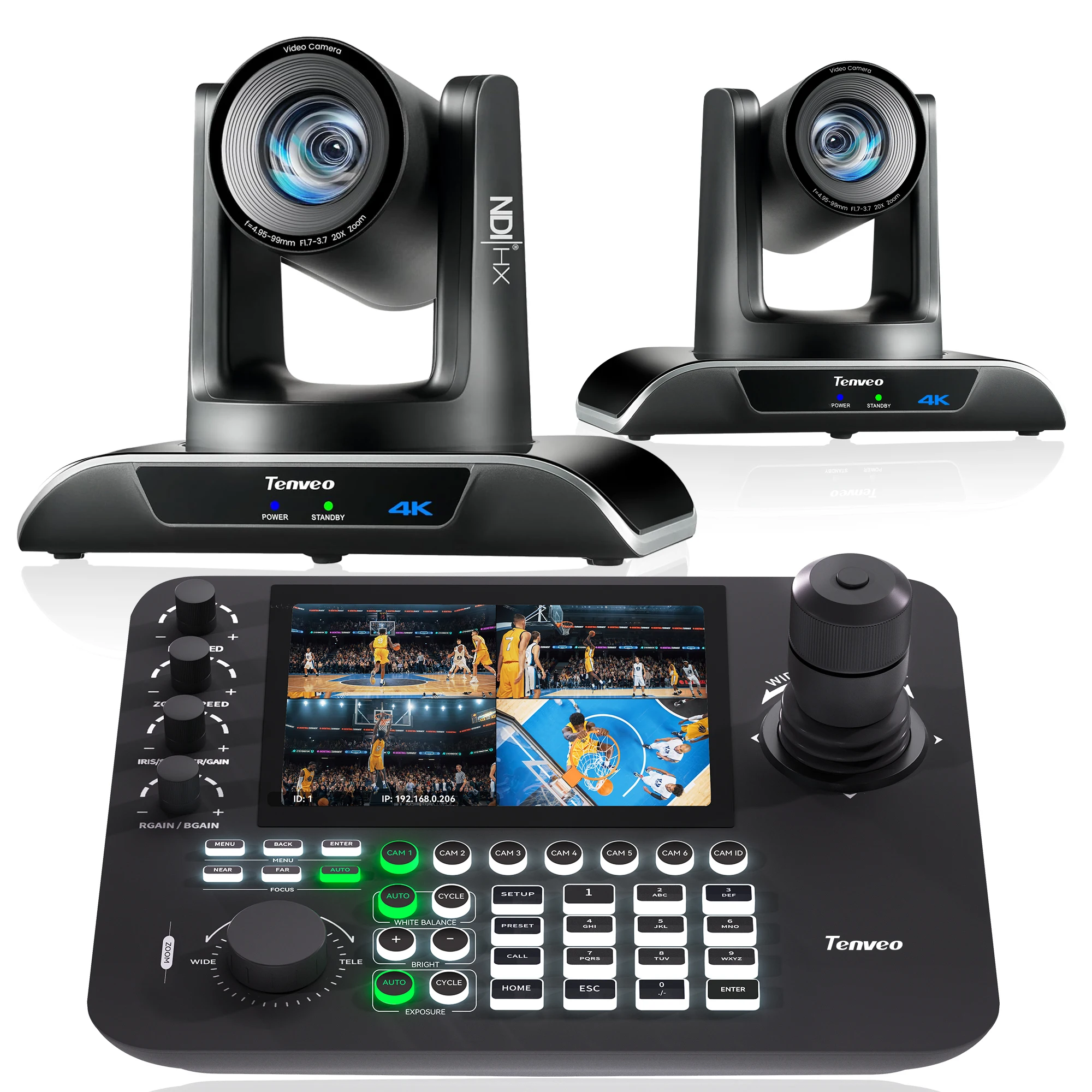 NDI PTZ Camera and Controller 2Pcs VHD20H-4K NDI 4K Conference Camera 20x Zoom USB3.0 HDMI LAN POE+KB300PRO Joystick Controller
NDI PTZ Camera and Controller 2Pcs VHD20H-4K NDI 4K Conference Camera 20x Zoom USB3.0 HDMI LAN POE+KB300PRO Joystick Controller